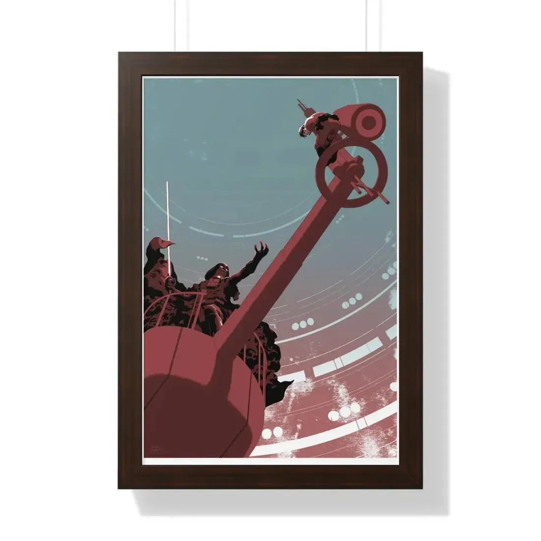 THE EMPIRE STRIKES BACK (ALAMO TEASER) 1980 - Framed Movie Poster 16″ x 24″ Walnut - The Sticker Space