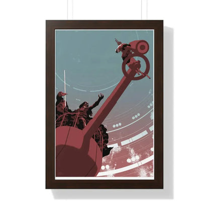 THE EMPIRE STRIKES BACK (ALAMO TEASER) 1980 - Framed Movie Poster 16″ x 24″ Walnut - The Sticker Space