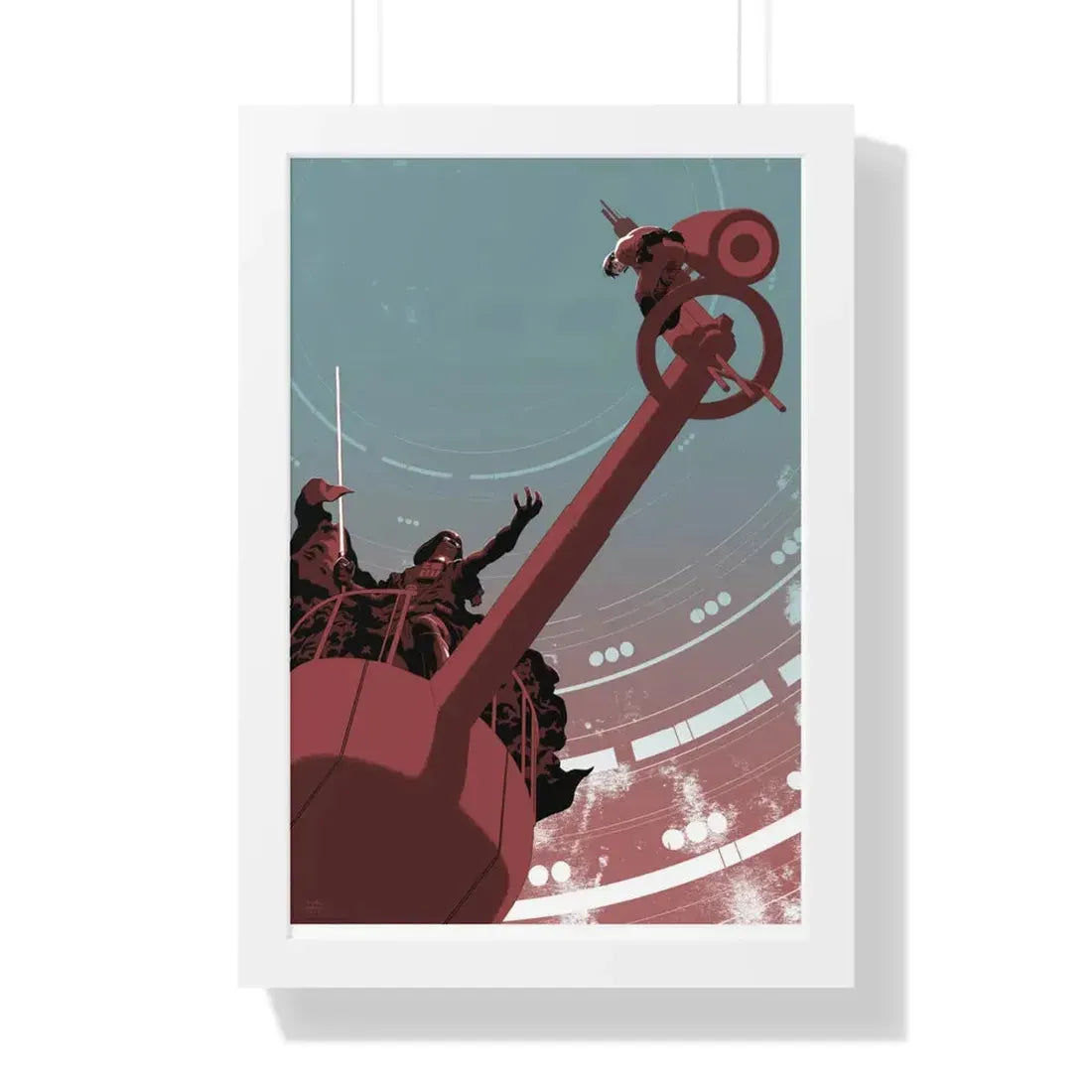 THE EMPIRE STRIKES BACK (ALAMO TEASER) 1980 - Framed Movie Poster 16″ x 24″ White - The Sticker Space