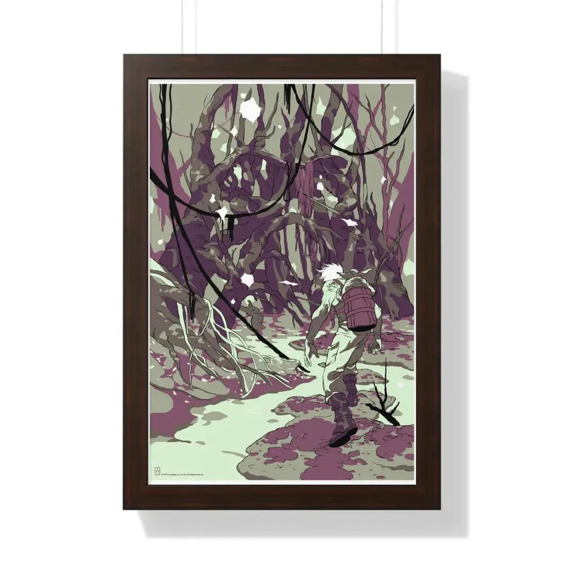 THE EMPIRE STRIKES BACK (ALAMO TEASER 2) 1980 - Framed Movie Poster 16″ x 24″ Walnut - The Sticker Space