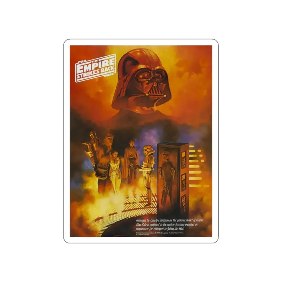 THE EMPIRE STRIKES BACK (COCA COLA ADVANCE 1) 1980 Movie Poster STICKER Vinyl Die-Cut Decal 2 Inch - The Sticker Space