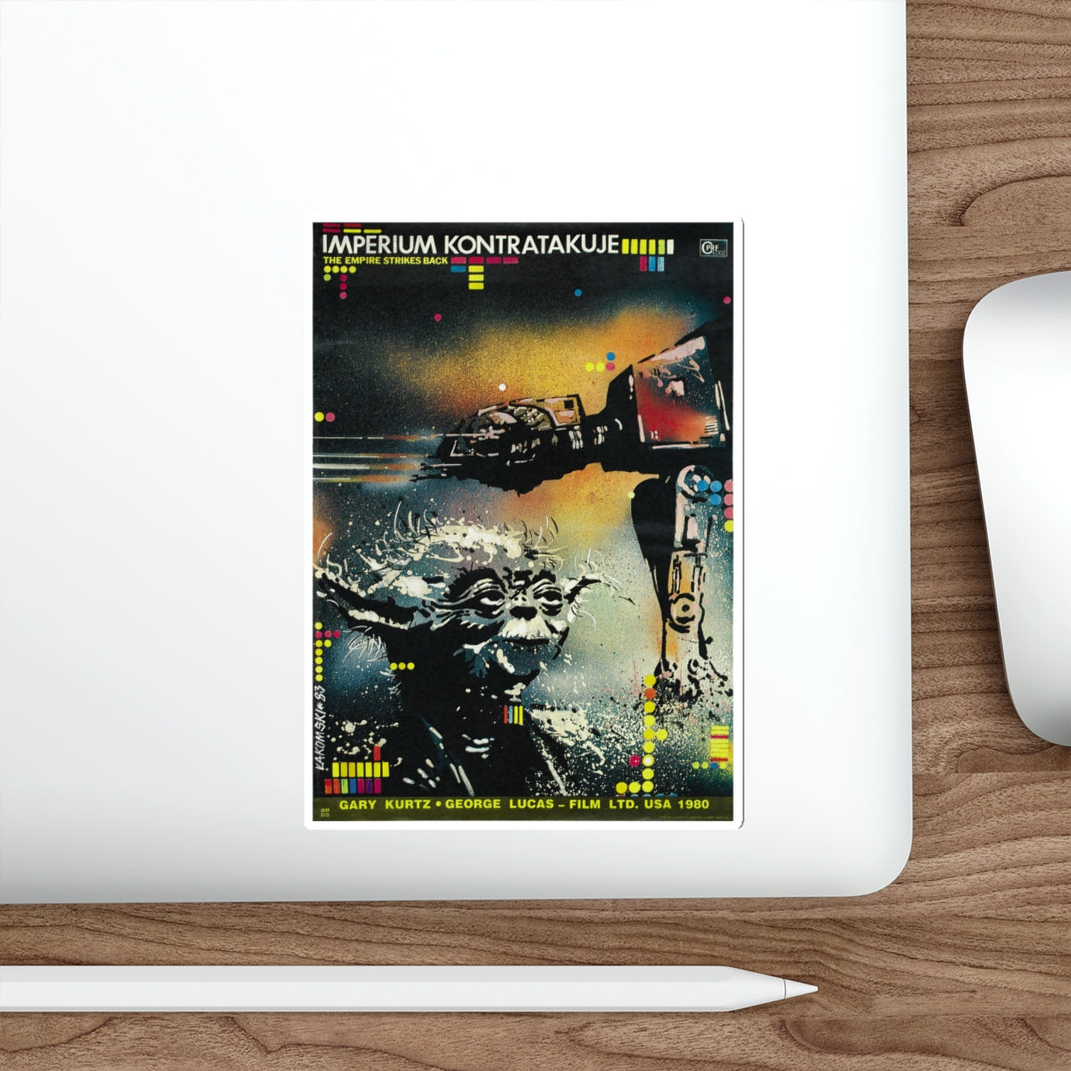 THE EMPIRE STRIKES BACK (POLISH) 1980 Movie Poster STICKER Vinyl Die-Cut Decal-The Sticker Space