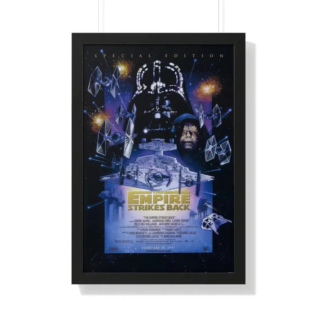 THE EMPIRE STRIKES BACK - SPECIAL EDITION 1980 - Framed Movie Poster 20" x 30" Black - The Sticker Space