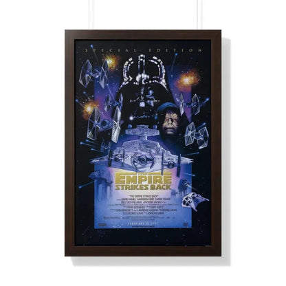 THE EMPIRE STRIKES BACK - SPECIAL EDITION 1980 - Framed Movie Poster 20" x 30" Walnut - The Sticker Space