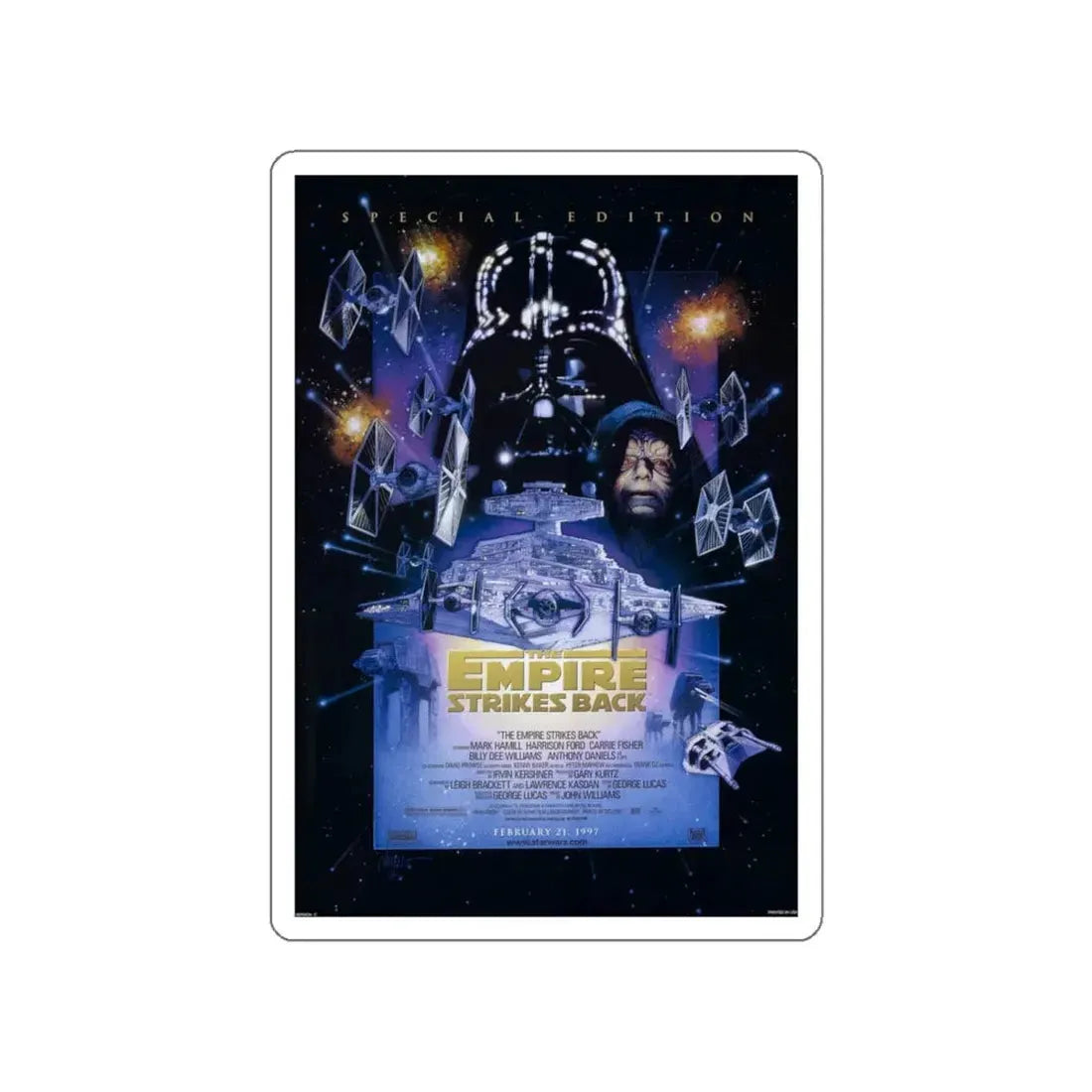 THE EMPIRE STRIKES BACK - SPECIAL EDITION 1980 Movie Poster STICKER Vinyl Die-Cut Decal 6 Inch - The Sticker Space
