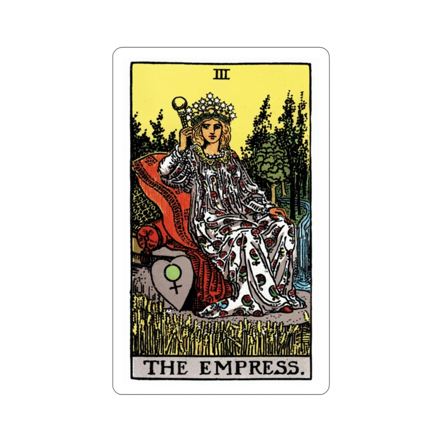 The Empress (Rider Waite Tarot Deck) STICKER Vinyl Die-Cut Decal-2 Inch-The Sticker Space