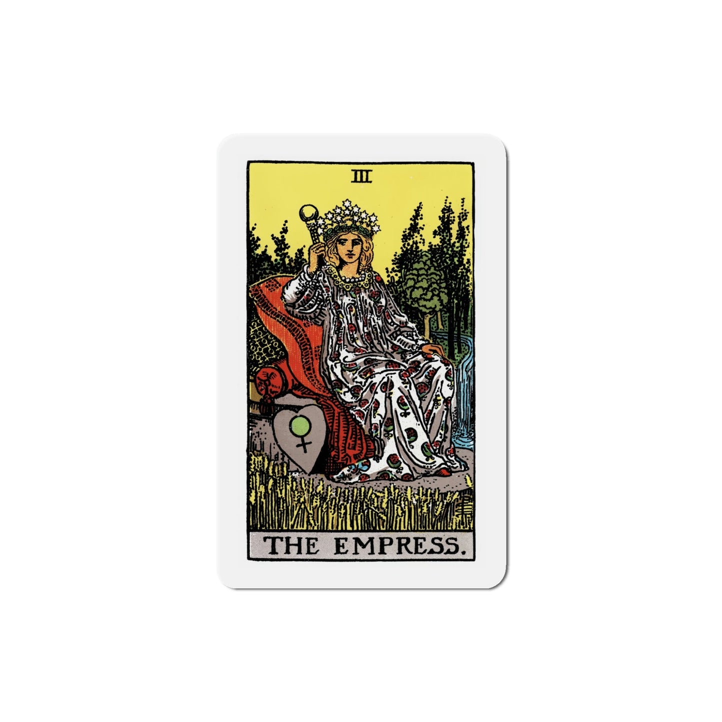 The Empress (Tarot Card) Die-Cut Magnet-5 Inch-The Sticker Space