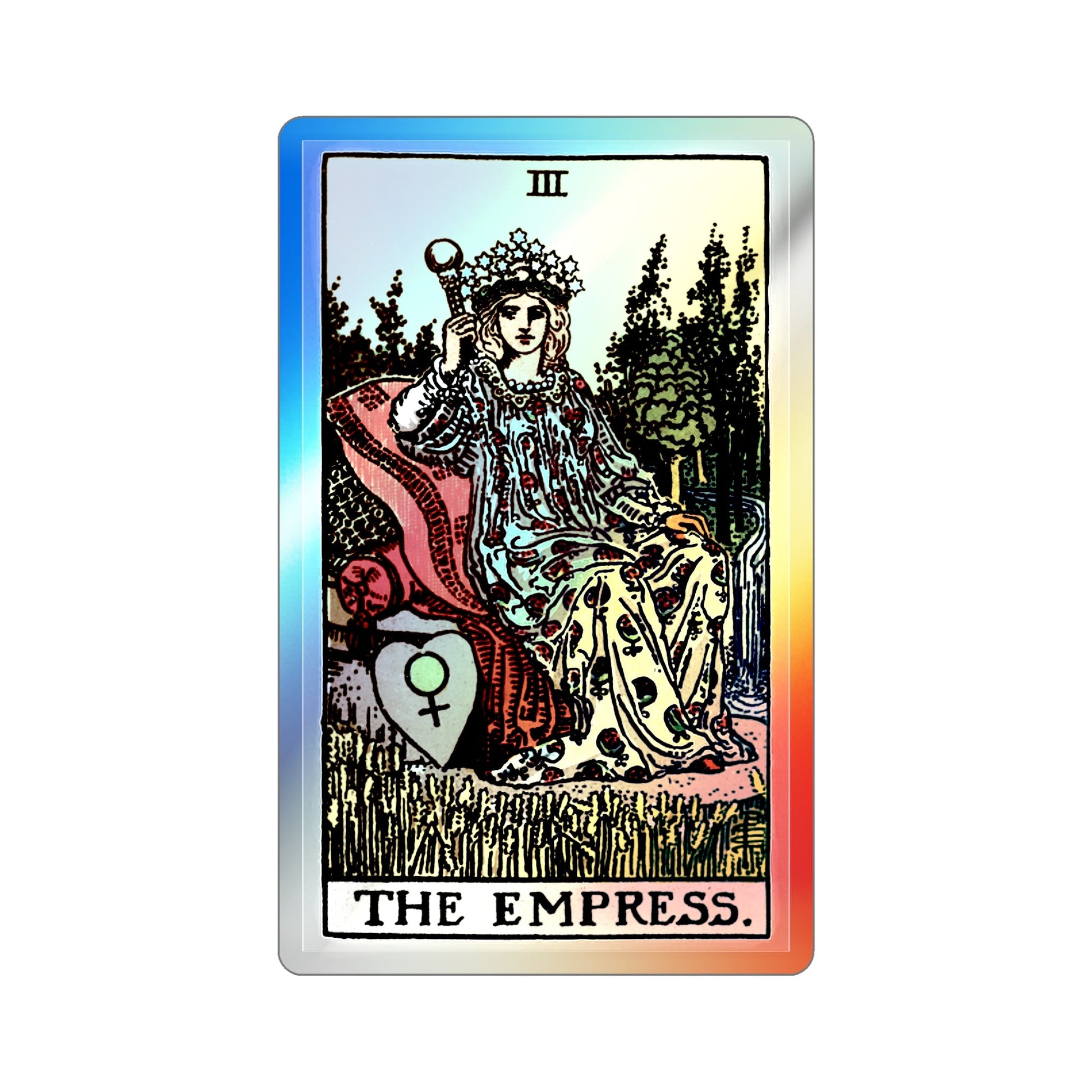 The Empress (Tarot Card) Holographic STICKER Die-Cut Vinyl Decal-The Sticker Space