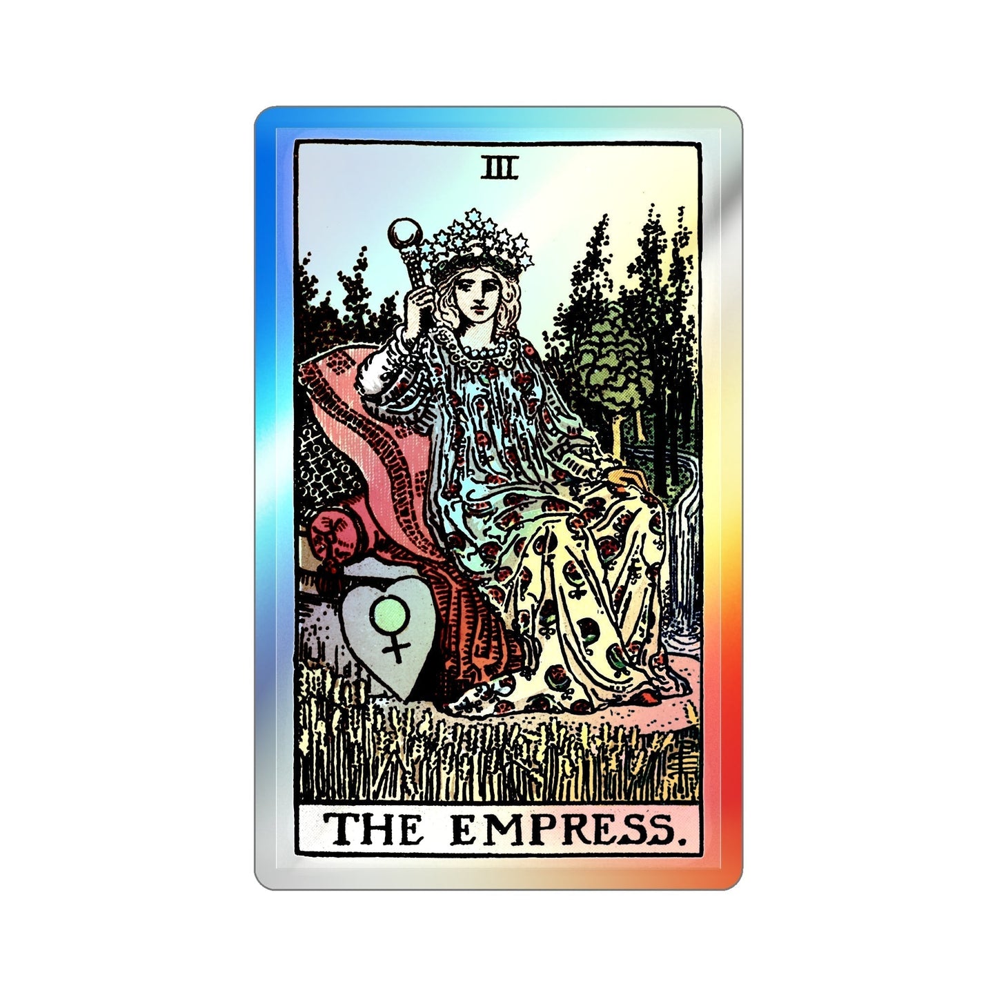 The Empress (Tarot Card) Holographic STICKER Die-Cut Vinyl Decal-4 Inch-The Sticker Space