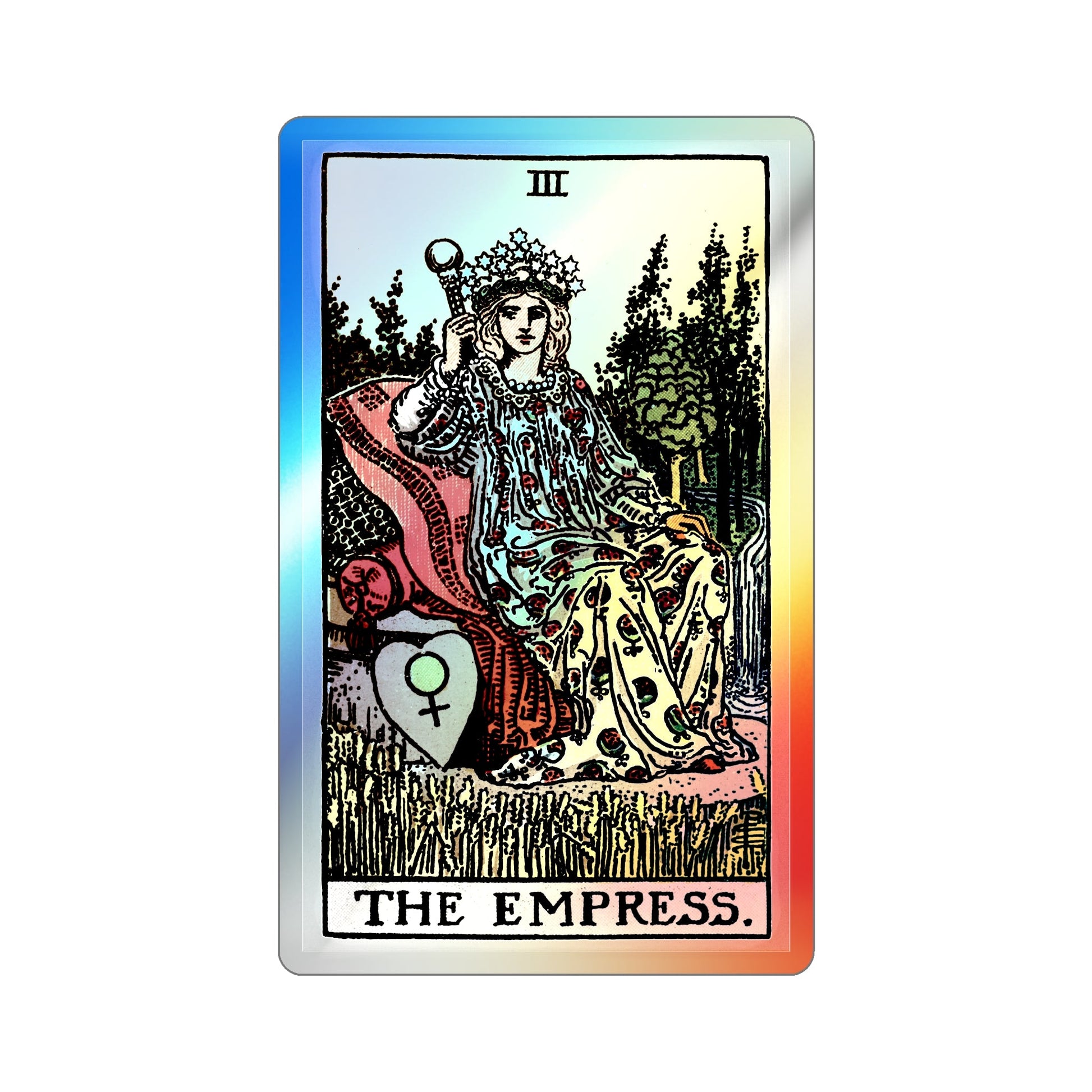 The Empress (Tarot Card) Holographic STICKER Die-Cut Vinyl Decal-The Sticker Space