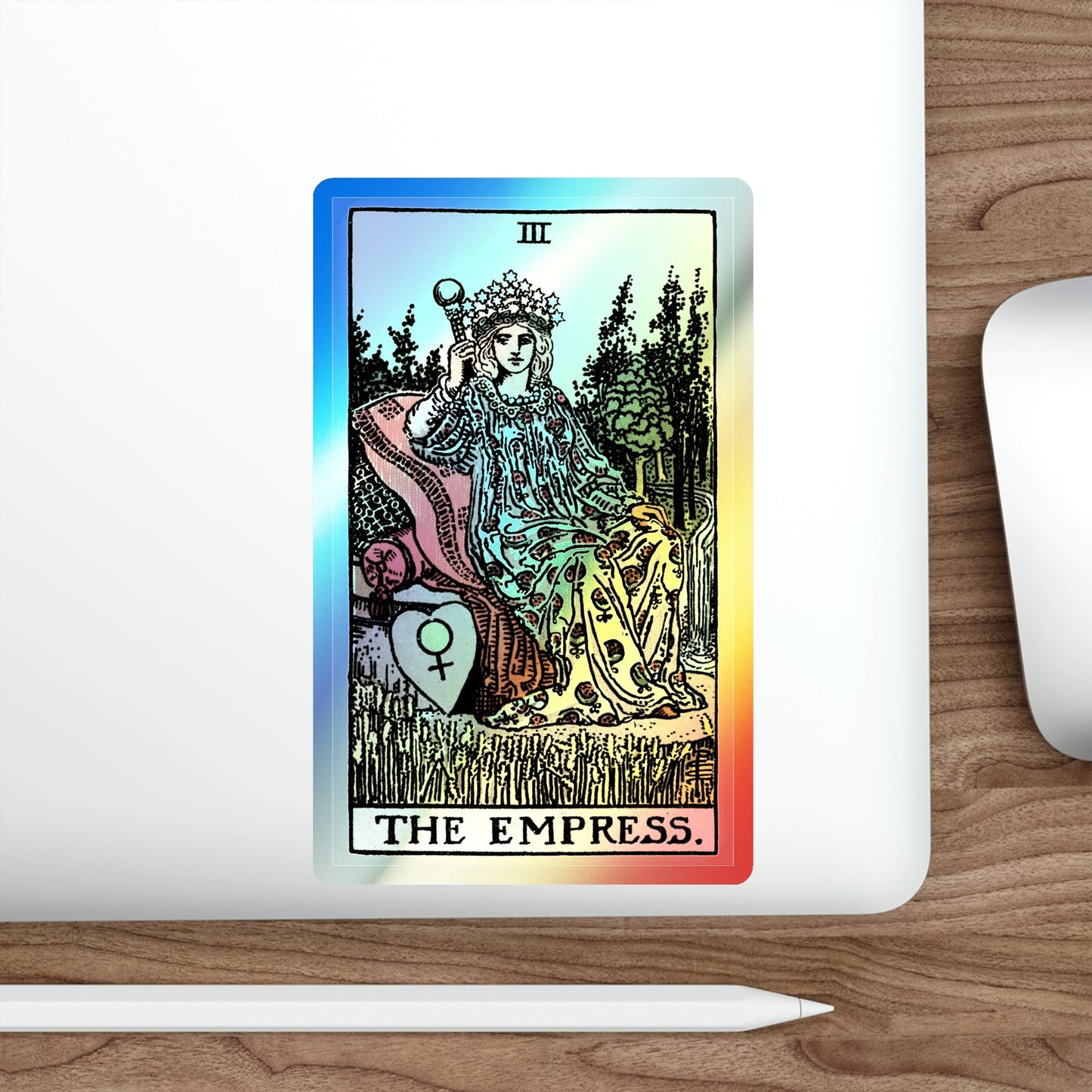 The Empress (Tarot Card) Holographic STICKER Die-Cut Vinyl Decal-The Sticker Space