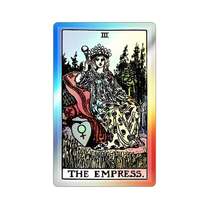 The Empress (Tarot Card) Holographic STICKER Die-Cut Vinyl Decal - The Sticker Space
