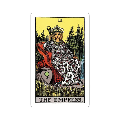 The Empress (Tarot Card) STICKER Vinyl Kiss-Cut Decal 3 Inch White - The Sticker Space