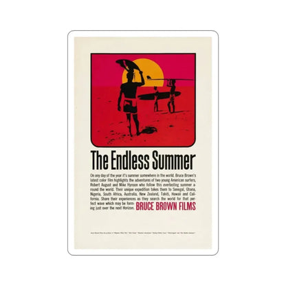 The Endless Summer 1966 Movie Poster STICKER Vinyl Die-Cut Decal 2 Inch - The Sticker Space