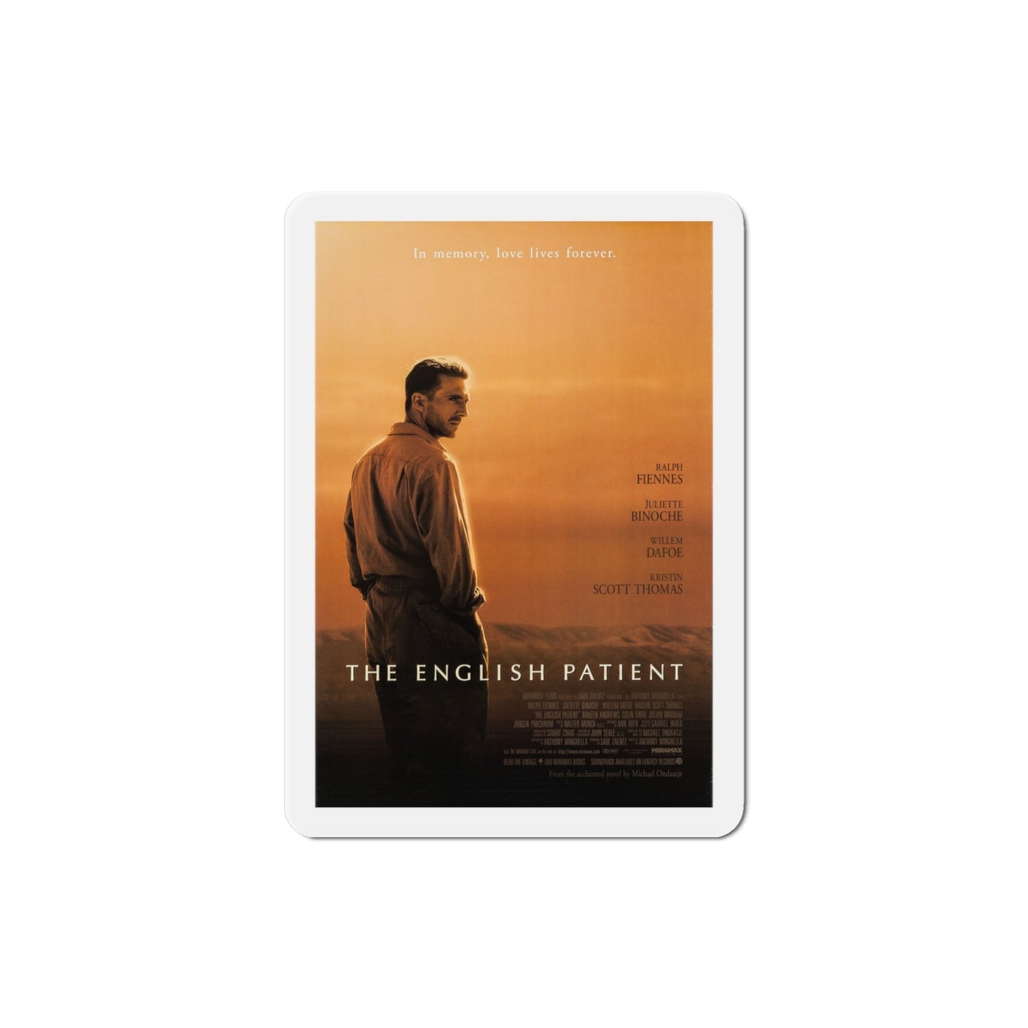 The English Patient 1996 Movie Poster Die-Cut Magnet-3" x 3"-The Sticker Space