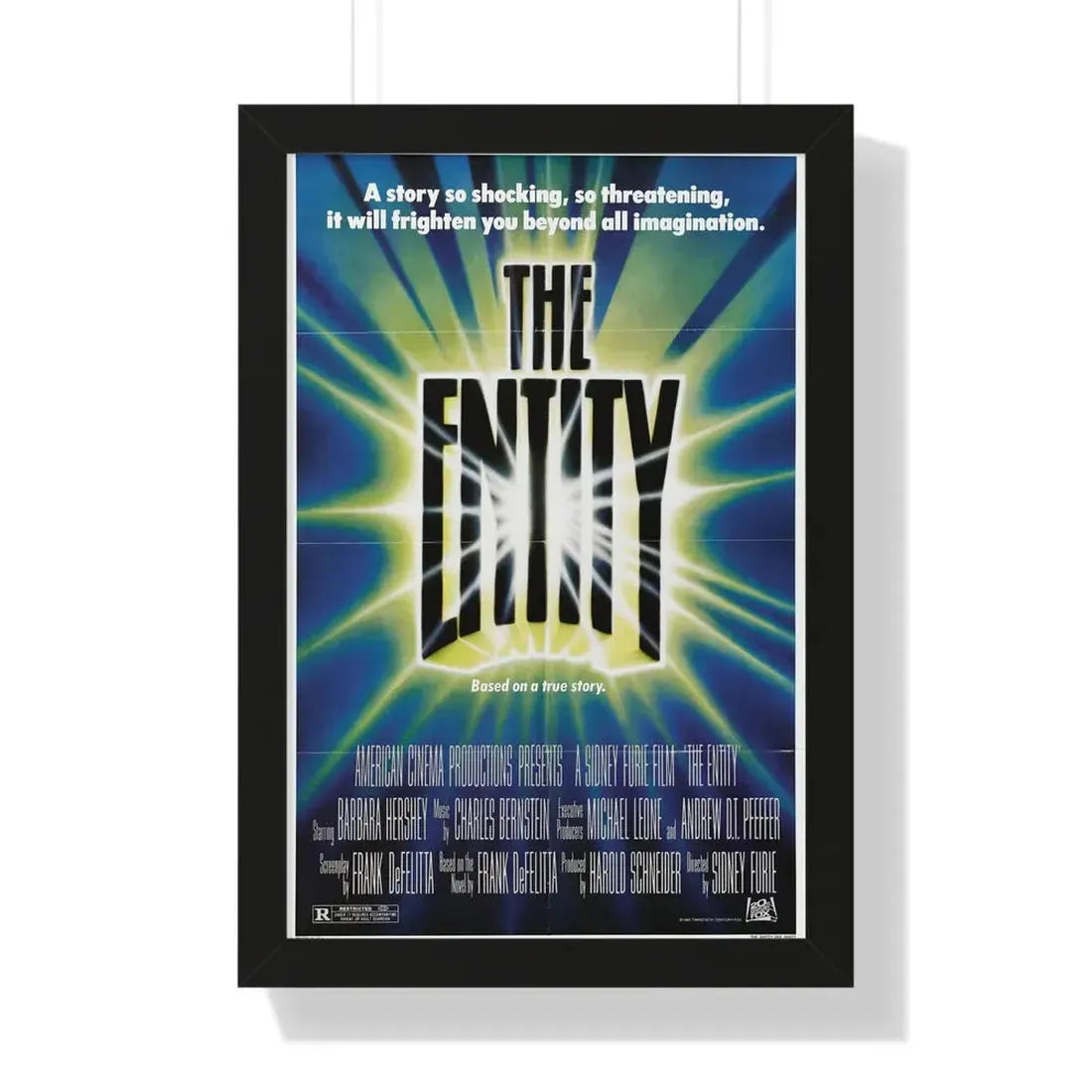 THE ENTITY 1982 - Framed Movie Poster 16″ x 24″ Black - The Sticker Space
