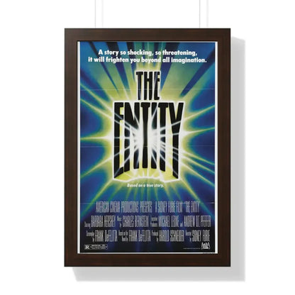 THE ENTITY 1982 - Framed Movie Poster 16″ x 24″ Walnut - The Sticker Space