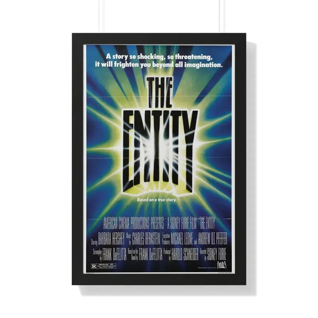 THE ENTITY 1982 - Framed Movie Poster 20" x 30" Black - The Sticker Space