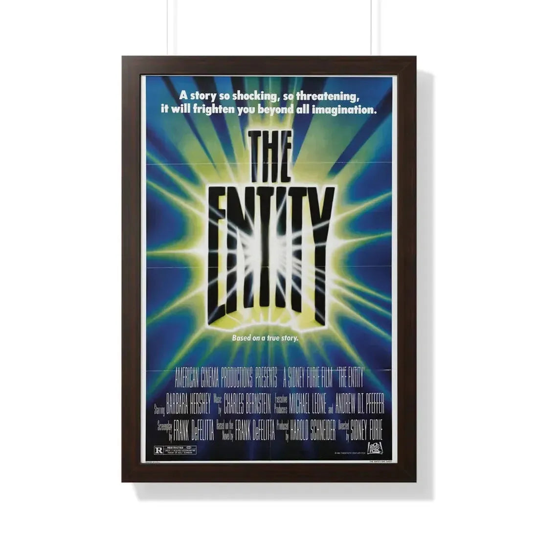 THE ENTITY 1982 - Framed Movie Poster 20" x 30" Walnut - The Sticker Space