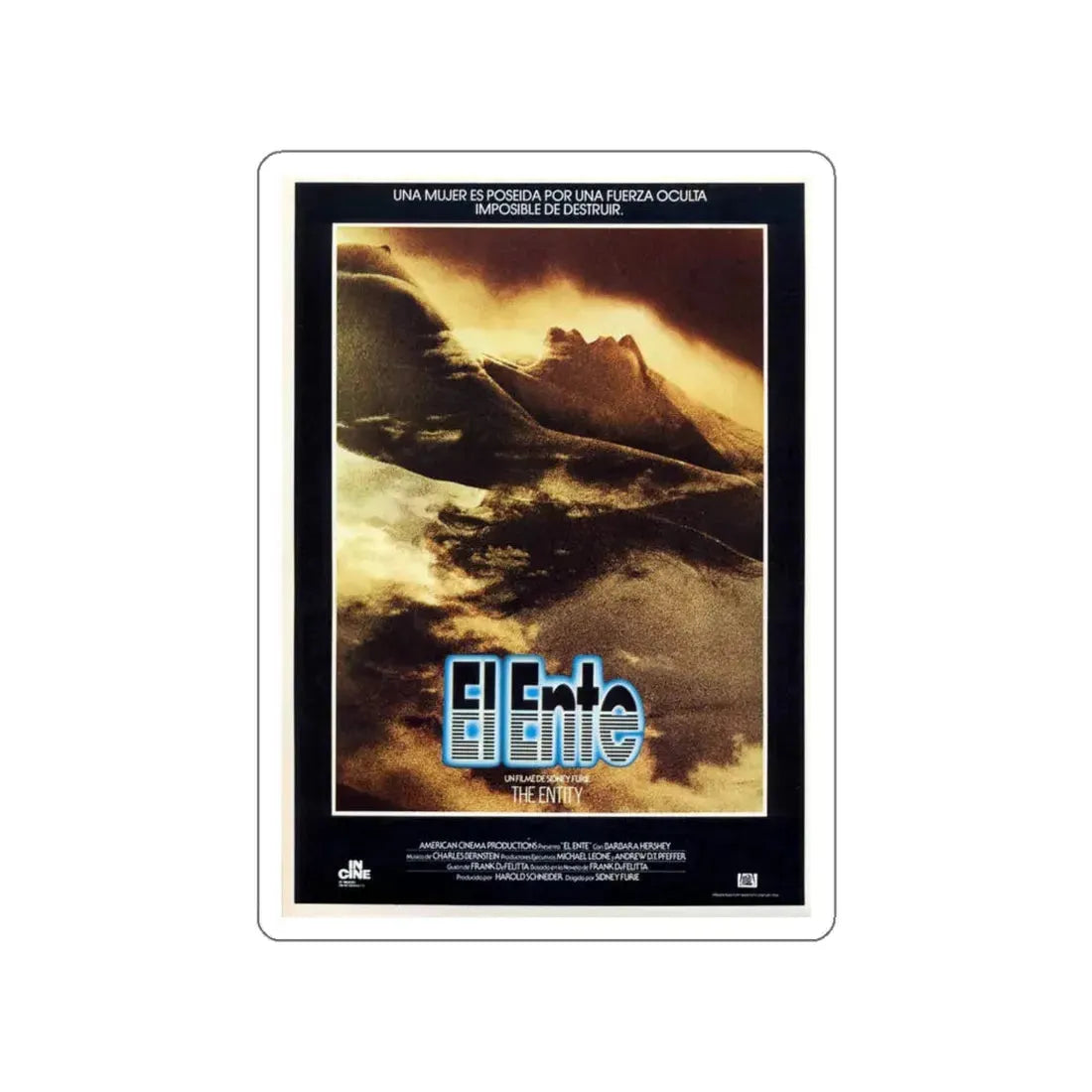 THE ENTITY (FRENCH) 1982 Movie Poster STICKER Vinyl Die-Cut Decal 4 Inch - The Sticker Space