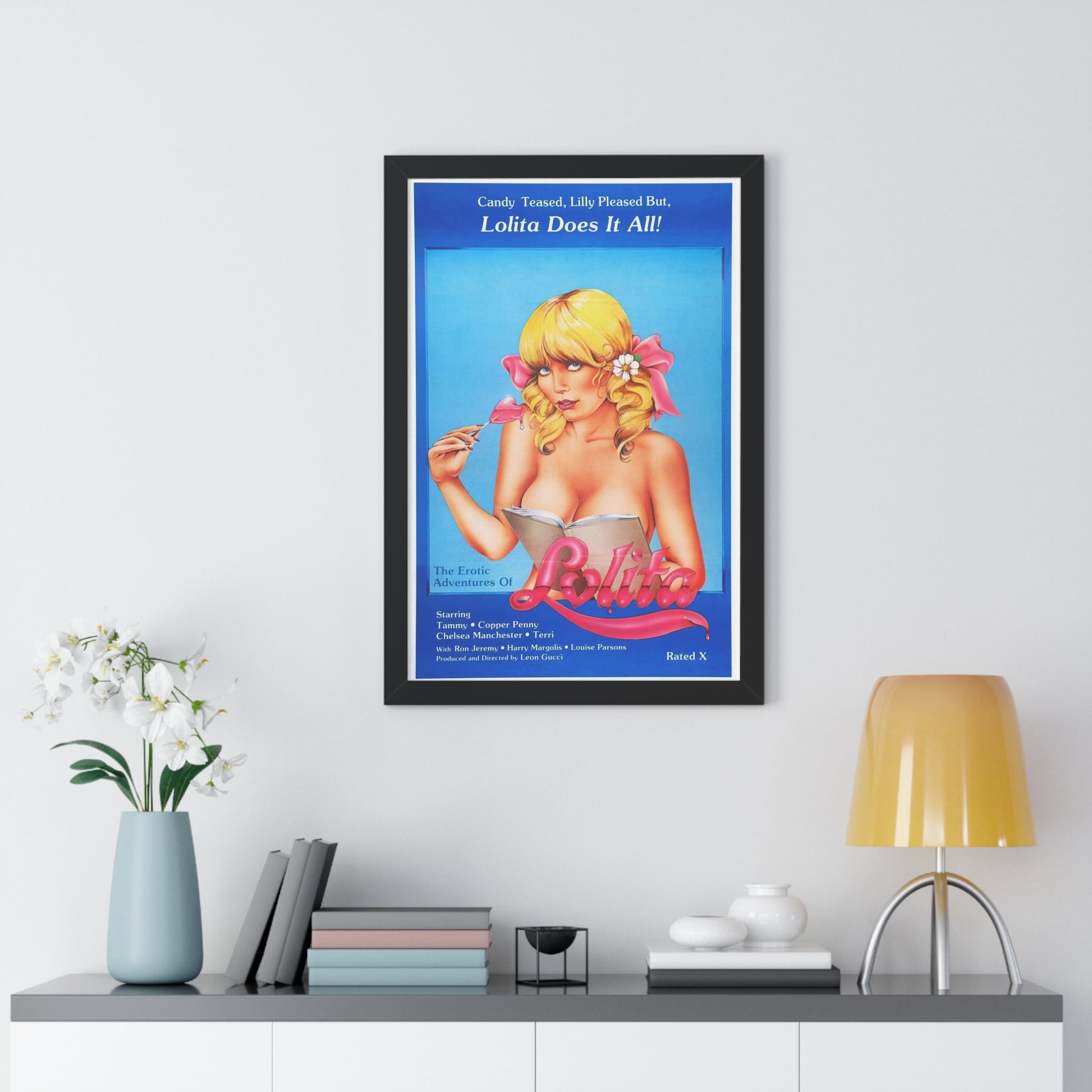 THE EROTIC ADVENTURES OF LOLITA 1982 - Framed Movie Poster-The Sticker Space