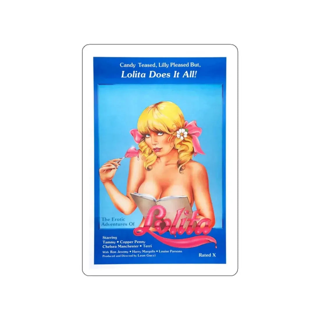 THE EROTIC ADVENTURES OF LOLITA 1982 Movie Poster STICKER Vinyl Die-Cut Decal 3 Inch - The Sticker Space