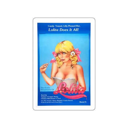 THE EROTIC ADVENTURES OF LOLITA 1982 Movie Poster STICKER Vinyl Die-Cut Decal 6 Inch - The Sticker Space
