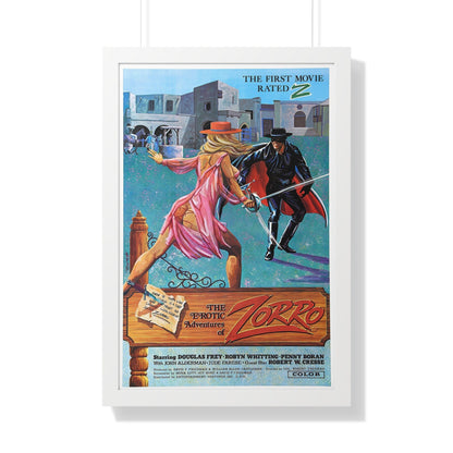 THE EROTIC ADVENTURES OF ZORRO 1972 - Framed Movie Poster-20" x 30"-The Sticker Space