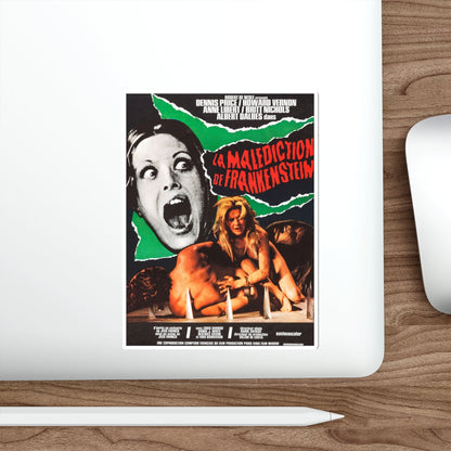 THE EROTIC RITES OF FRANKENSTEIN (FRENCH) 1972 Movie Poster STICKER Vinyl Die-Cut Decal-The Sticker Space