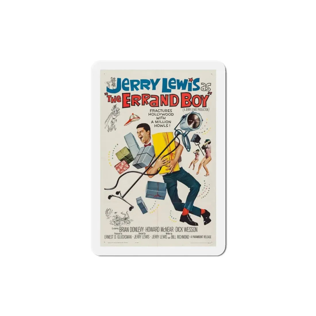 The Errand Boy 1961 Movie Poster Refrigerator Magnet 3 Inch - The Sticker Space