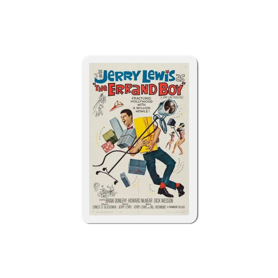 The Errand Boy 1961 Movie Poster Refrigerator Magnet 4 Inch - The Sticker Space