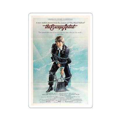 The Escape Artist 1982 Movie Poster - STICKER Vinyl Kiss-Cut Decal 3 Inch White - The Sticker Space