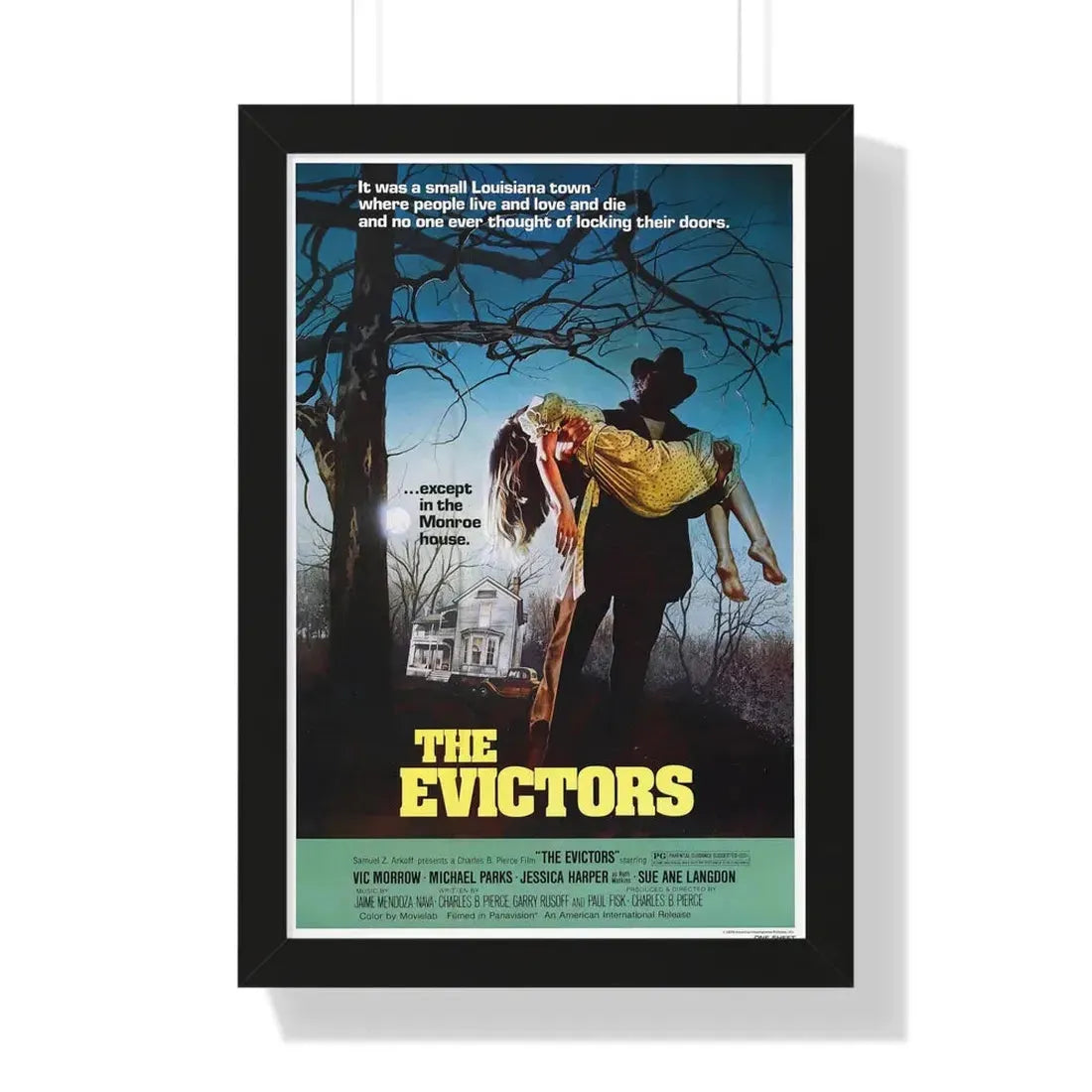 THE EVICTORS 1979 - Framed Movie Poster 16″ x 24″ Black - The Sticker Space