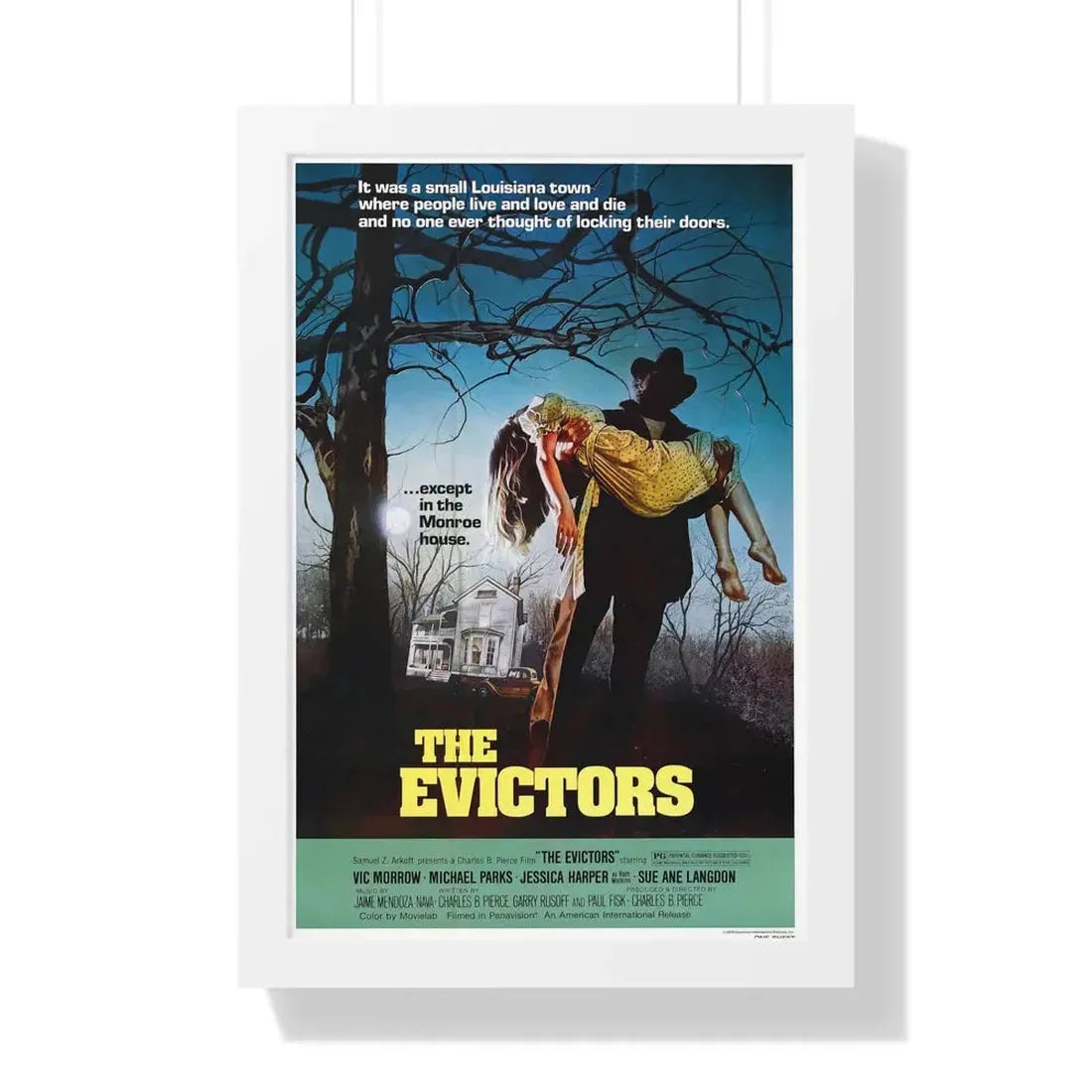 THE EVICTORS 1979 - Framed Movie Poster 16″ x 24″ White - The Sticker Space