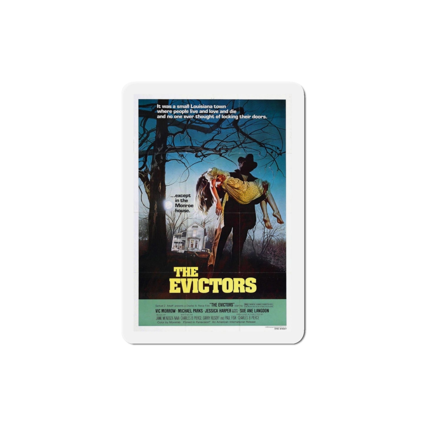 The Evictors 1979 Movie Poster Die-Cut Magnet-3" x 3"-The Sticker Space