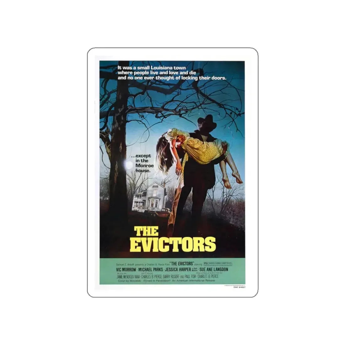 THE EVICTORS 1979 Movie Poster STICKER Vinyl Die-Cut Decal 3 Inch - The Sticker Space