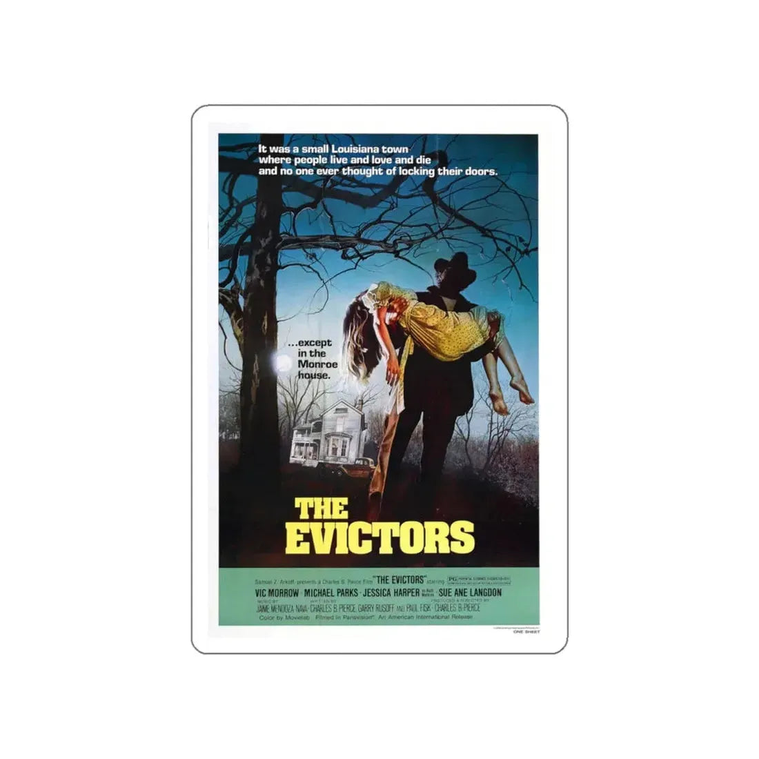 THE EVICTORS 1979 Movie Poster STICKER Vinyl Die-Cut Decal 5 Inch - The Sticker Space