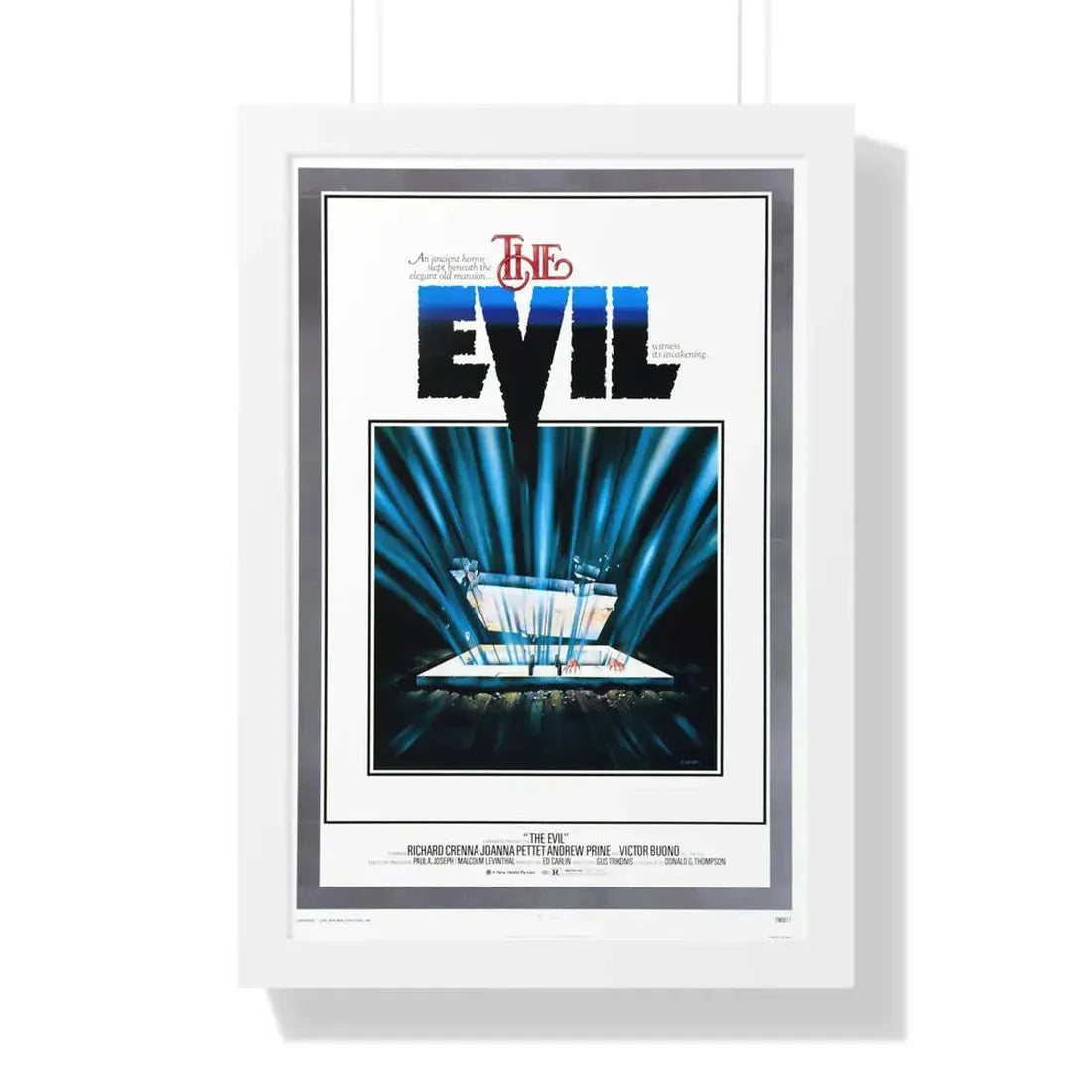 THE EVIL 1978 - Framed Movie Poster 16″ x 24″ White - The Sticker Space