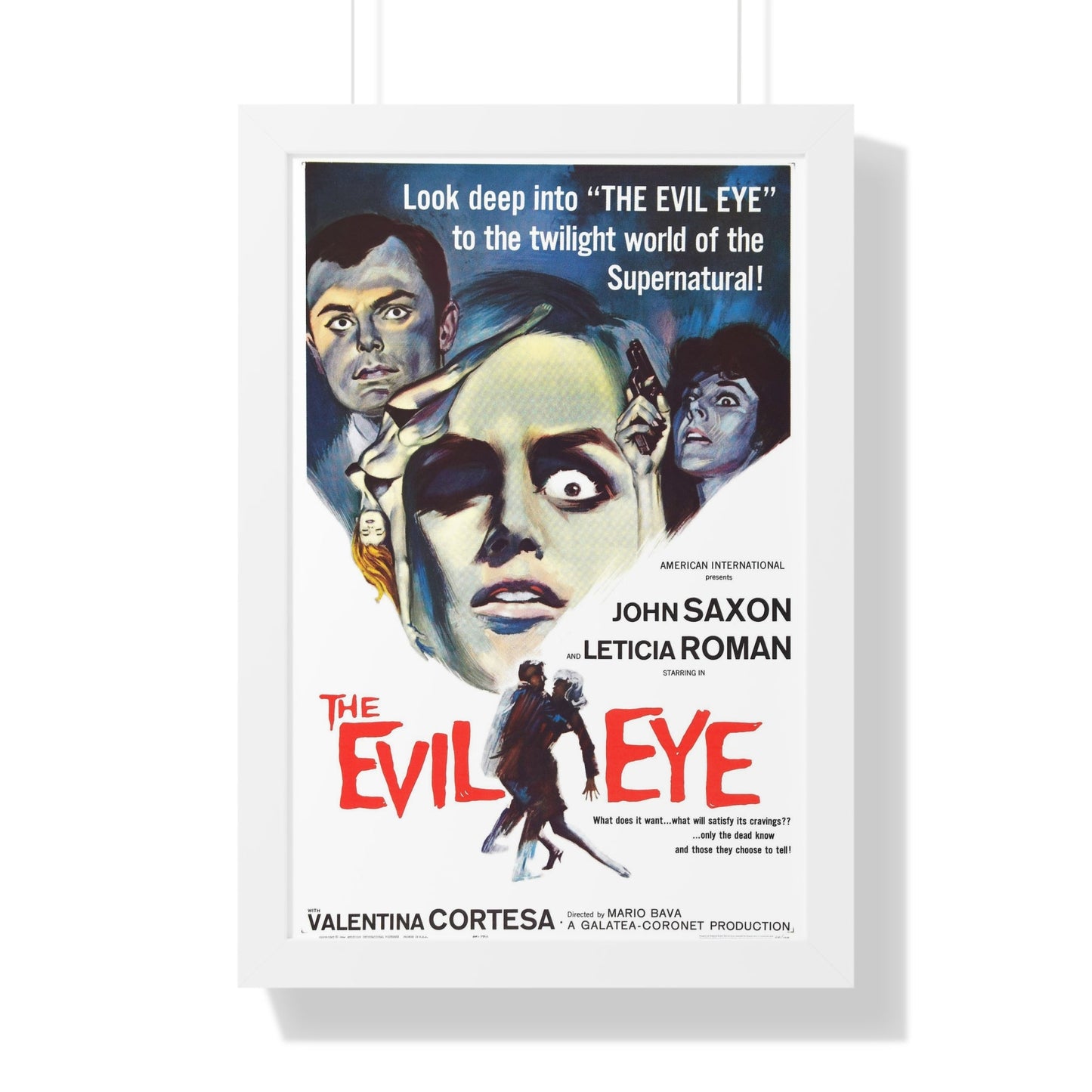 THE EVIL EYE (THE GIRL WHO KNEW TOO MUCH) 1963 - Framed Movie Poster-16″ x 24″-The Sticker Space