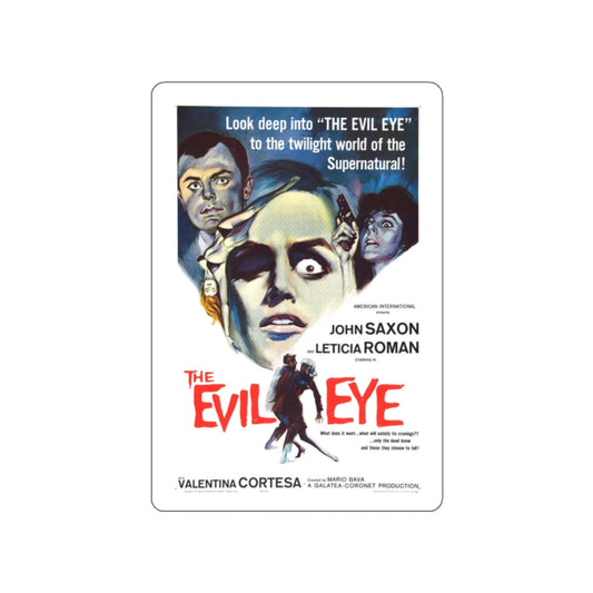 THE EVIL EYE (THE GIRL WHO KNEW TOO MUCH) 1963 Movie Poster STICKER Vinyl Die-Cut Decal-White-The Sticker Space