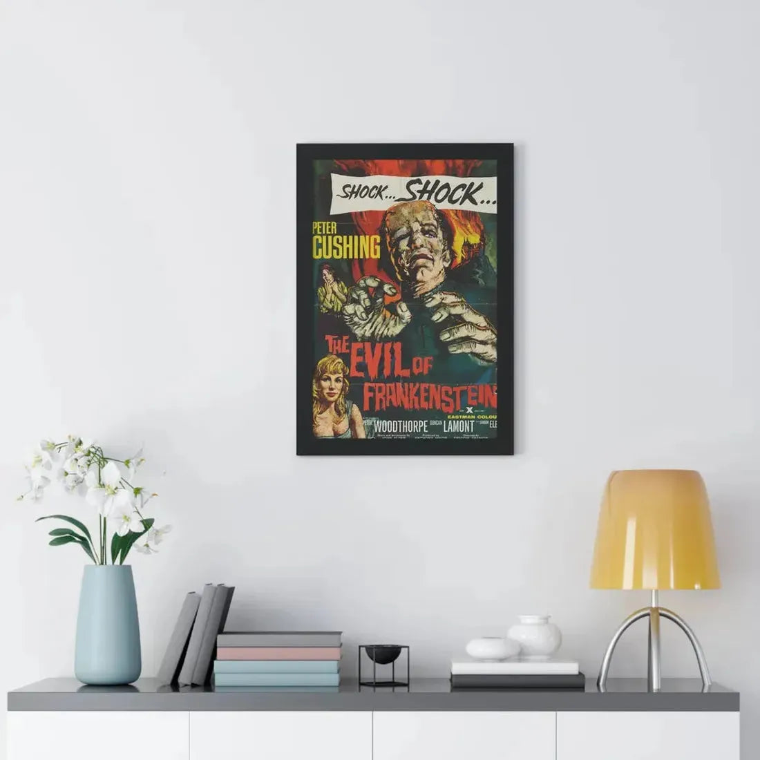 THE EVIL OF FRANKENSTEIN 1964 - Framed Movie Poster - The Sticker Space