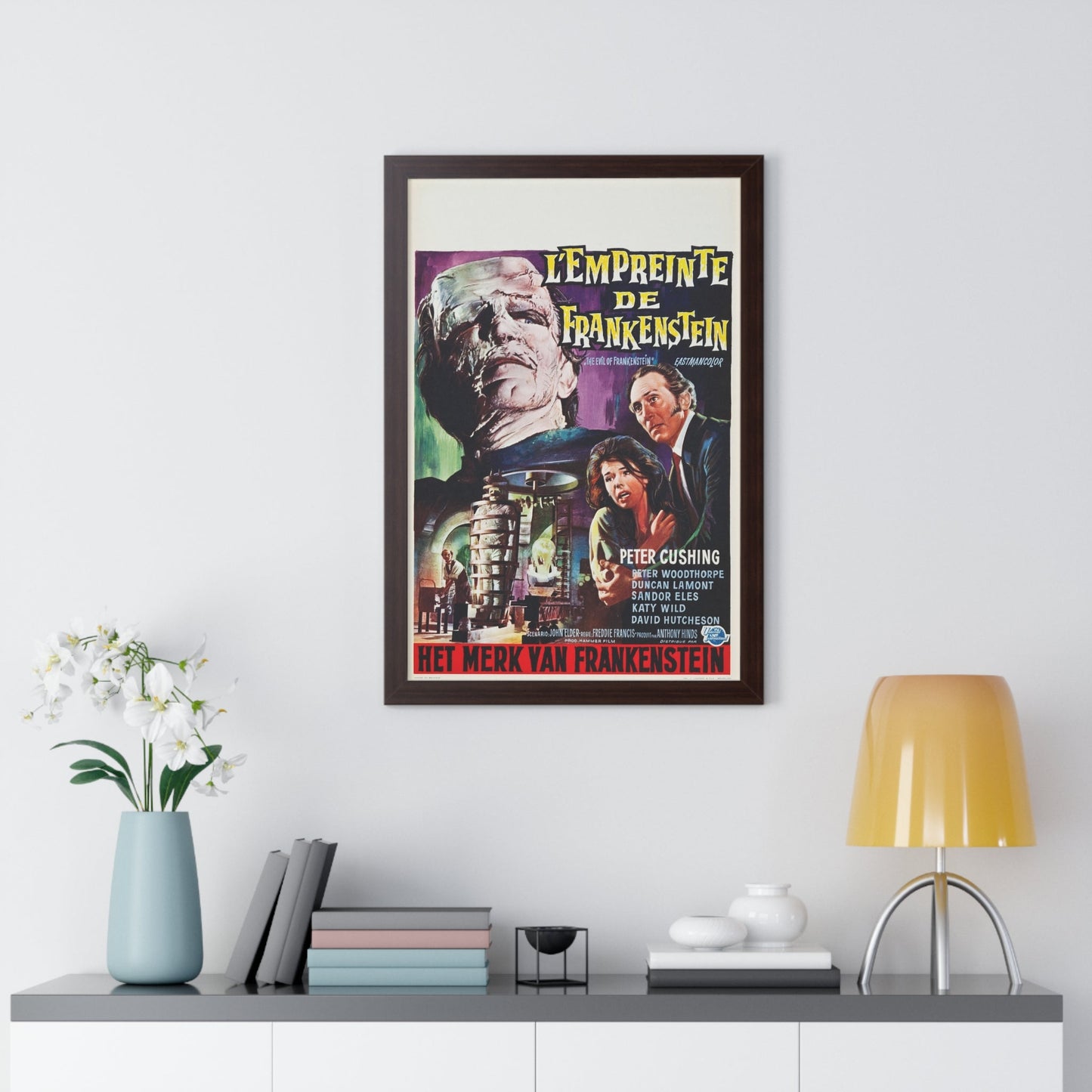 THE EVIL OF FRANKENSTEIN (BELGIAN) 1964 - Framed Movie Poster-The Sticker Space