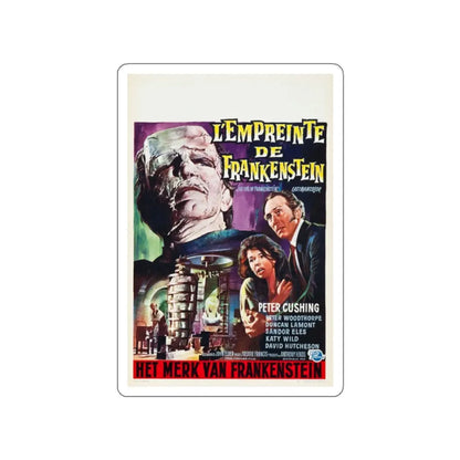 THE EVIL OF FRANKENSTEIN (BELGIAN) 1964 Movie Poster STICKER Vinyl Die-Cut Decal 2 Inch - The Sticker Space