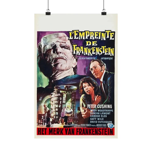 THE EVIL OF FRANKENSTEIN (BELGIAN) 1964 - Paper Movie Poster 12″ x 18″ Matte - The Sticker Space
