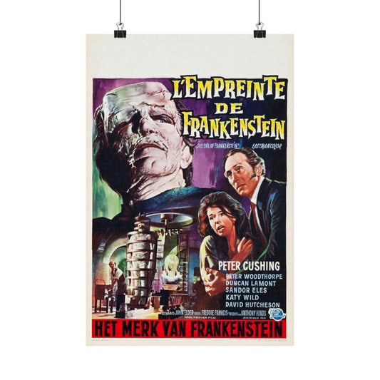 THE EVIL OF FRANKENSTEIN (BELGIAN) 1964 - Paper Movie Poster-12″ x 18″-The Sticker Space