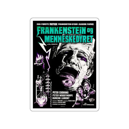 THE EVIL OF FRANKENSTEIN (DANISH) 1964 Movie Poster STICKER Vinyl Die-Cut Decal 3 Inch - The Sticker Space