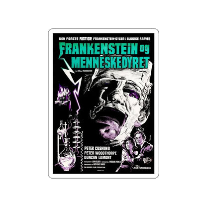 THE EVIL OF FRANKENSTEIN (DANISH) 1964 Movie Poster STICKER Vinyl Die-Cut Decal 4 Inch - The Sticker Space