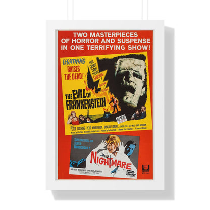 THE EVIL OF FRANKENSTEIN + NIGHTMARE 1964 - Framed Movie Poster-16″ x 24″-The Sticker Space