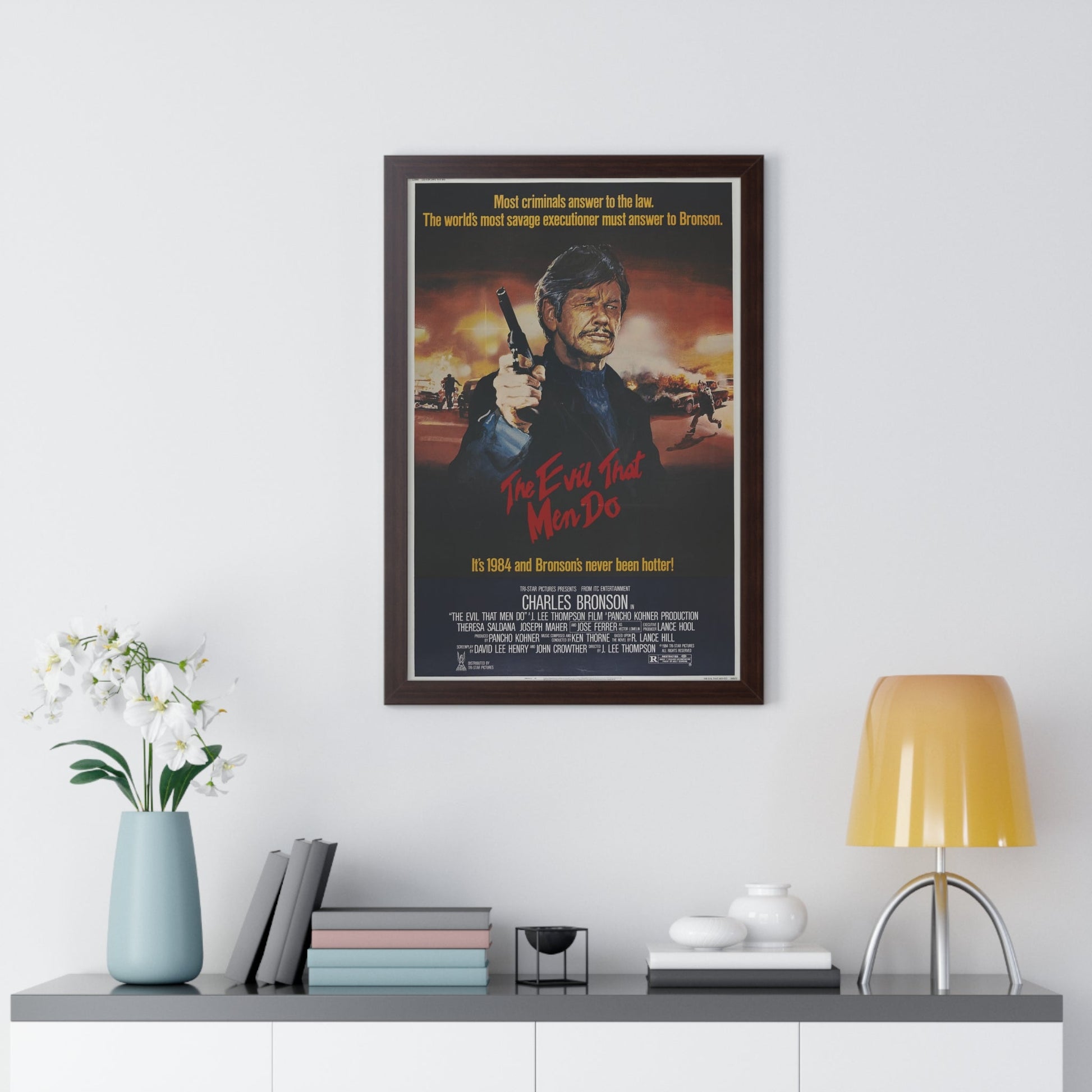 THE EVIL THAT MEN DO 1984 - Framed Movie Poster-The Sticker Space