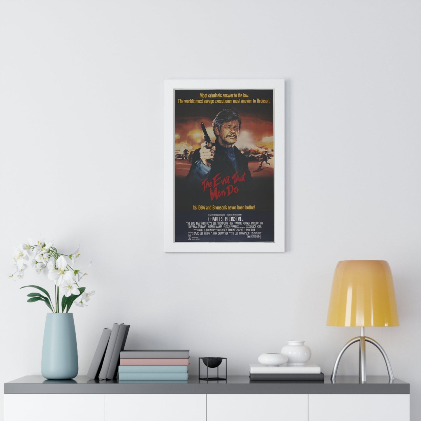 THE EVIL THAT MEN DO 1984 - Framed Movie Poster-The Sticker Space